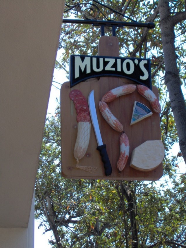 Hanging Sign with Gold Leaf for Muzio's Delicatessen