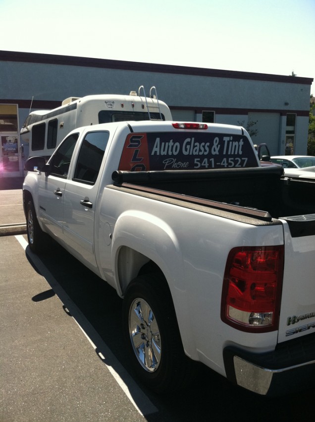 Vehicle Lettering for SLO Auto Glass