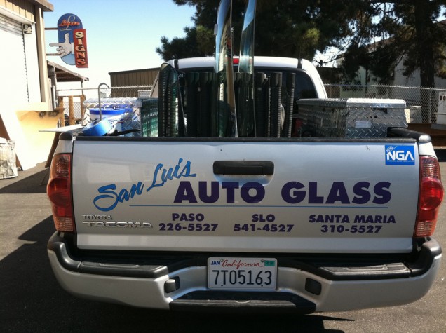 Vehicle Lettering for SLO Auto Glass