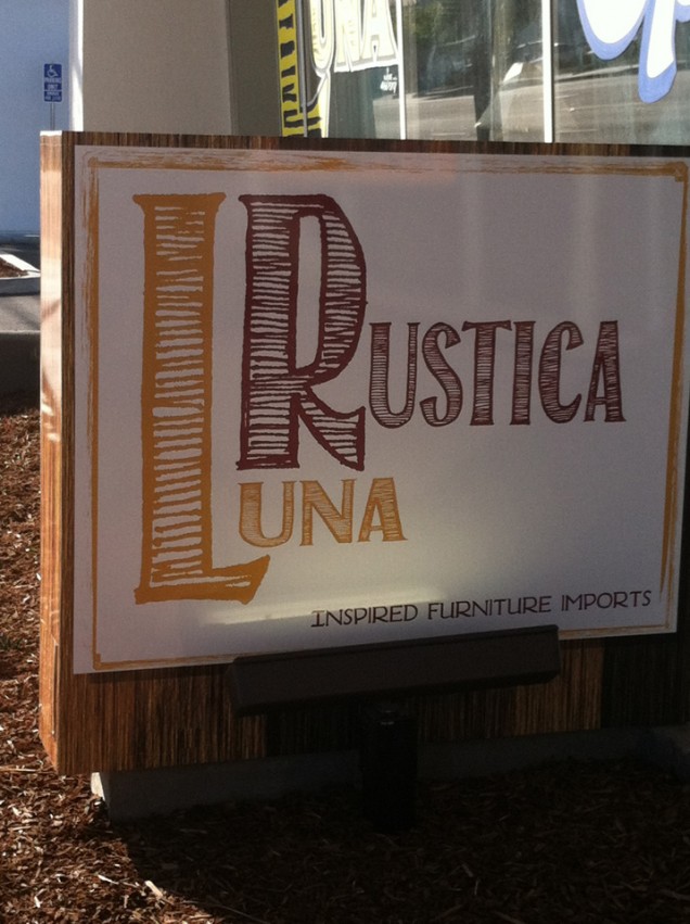 Hand Painted Building Signs for Luna Rustica