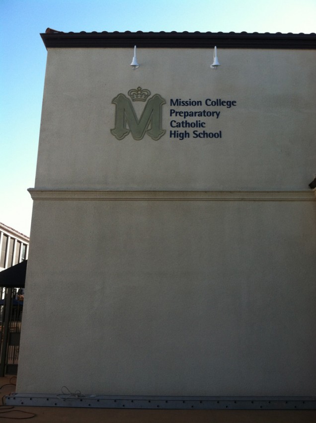On Premise Building Sign for Mission College Prep School