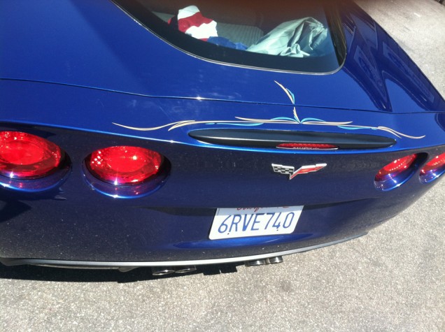 Car Pinstriping on a Corvette