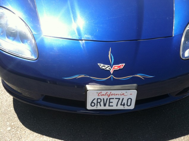 Car Pinstriping on a Corvette