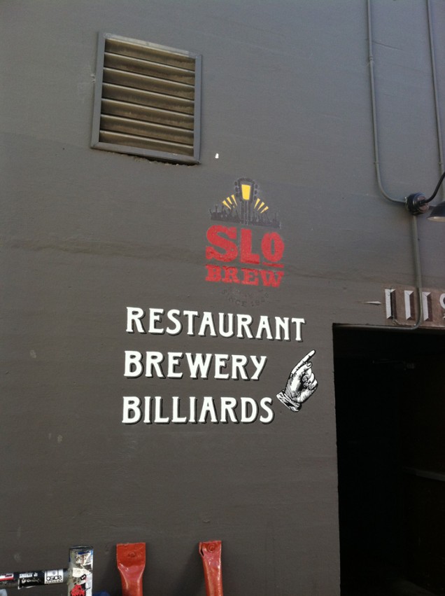 Hand Painted Wall Signs for SLO Brew