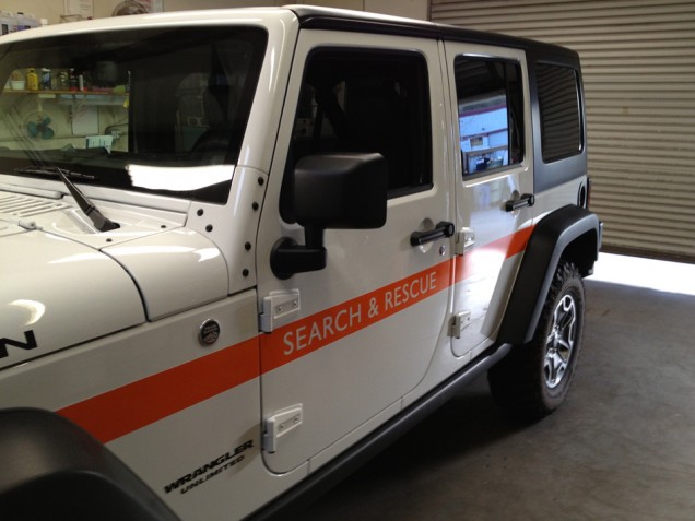 Vehicle Lettering for K9 Search and Rescue