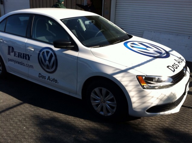 Car Lettering for Perry VW of SLO