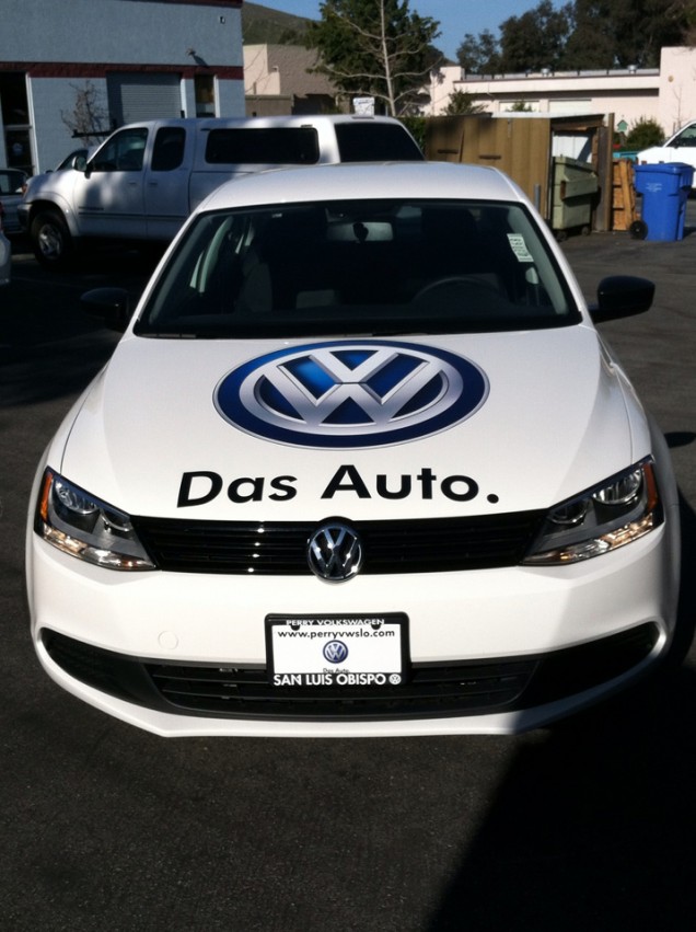 Car Lettering for Perry VW of SLO