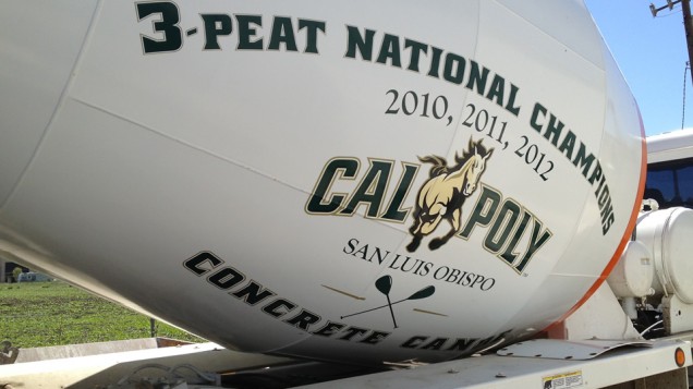 Cal Poly Truck Lettering for Hanson Aggregates