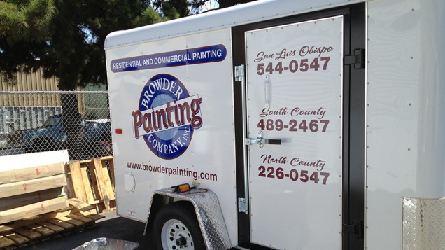 Trailer Lettering for Browder Painting