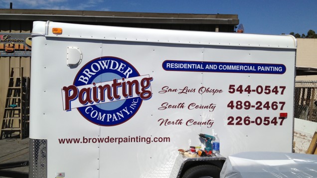 Trailer Lettering for Browder Painting