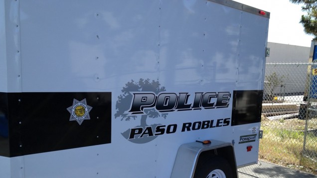 Trailer Lettering for Paso Robles Police Department
