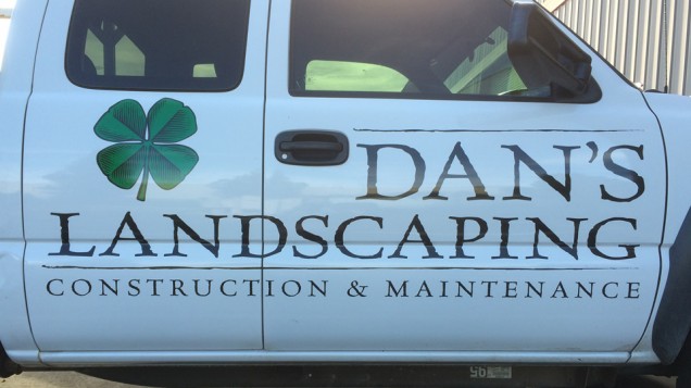 Vehicle Lettering for Dan's Landscaping