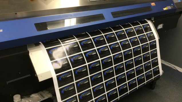 Stickers being Printed