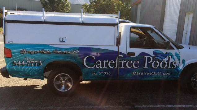 Partial Vehicle Wrap for Carefree Pools