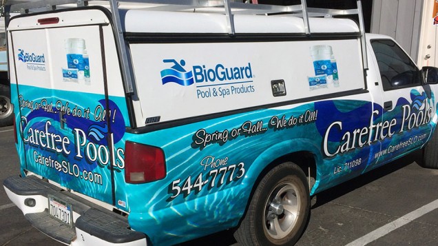 Partial Vehicle Wrap for Carefree Pools