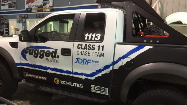 Vehicle Graphics and Lettering for Rugged Radios Ford Raptor Chase Team
