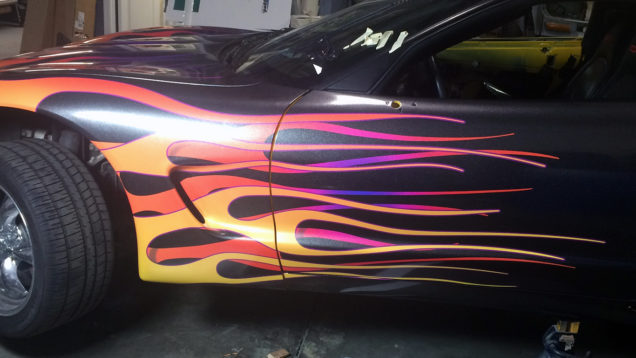Corvette Metallic Flame Full Vehicle Wrap